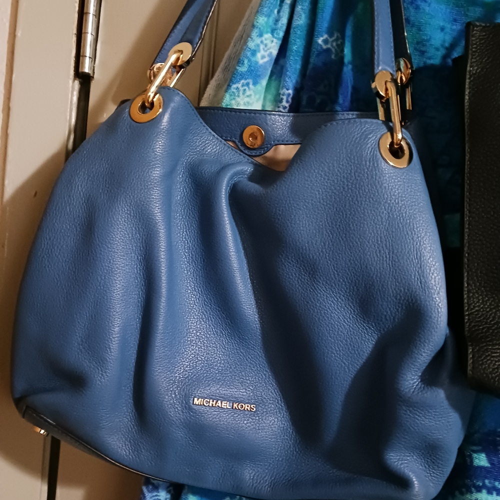 Blue Michael Kors Purse